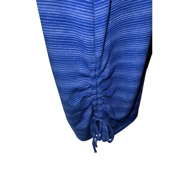 T by talbots blue striped bathing suit coverup dress UPF50 rushed sides petite S - Picture 5 of 7